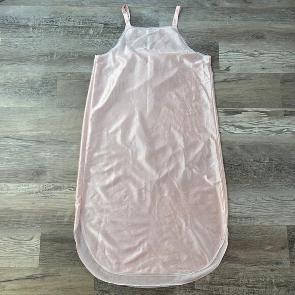 Vintage Nicole Pink Satin & Lace Nightgown ILGWU Made in USA | Size M - Picture 3 of 8